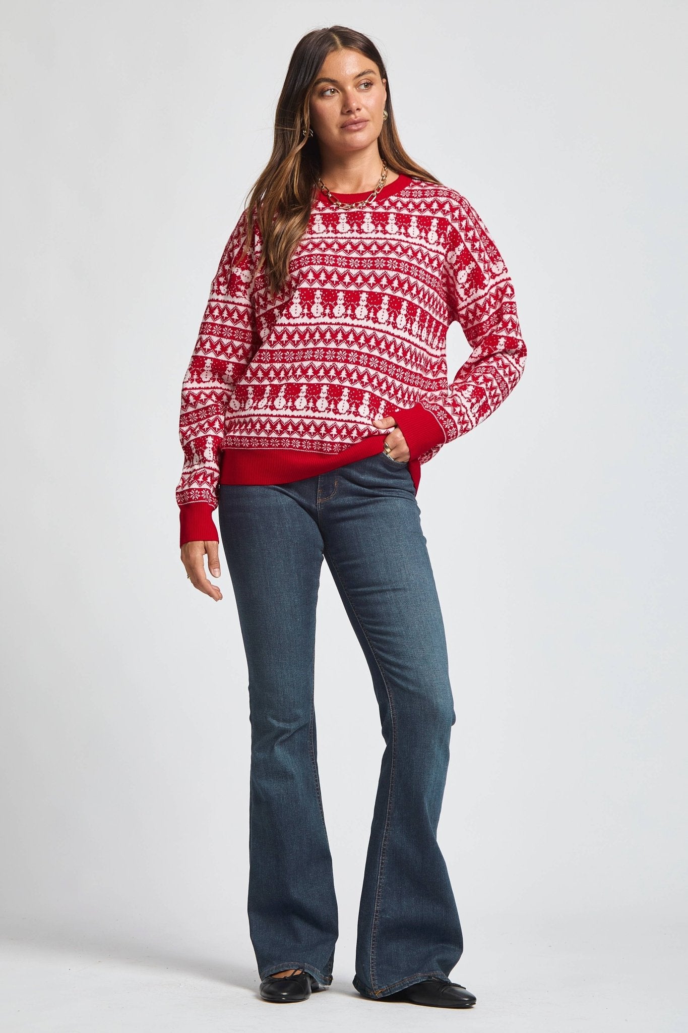 Holiday Snowman Sweater - The Bronze Butterfly