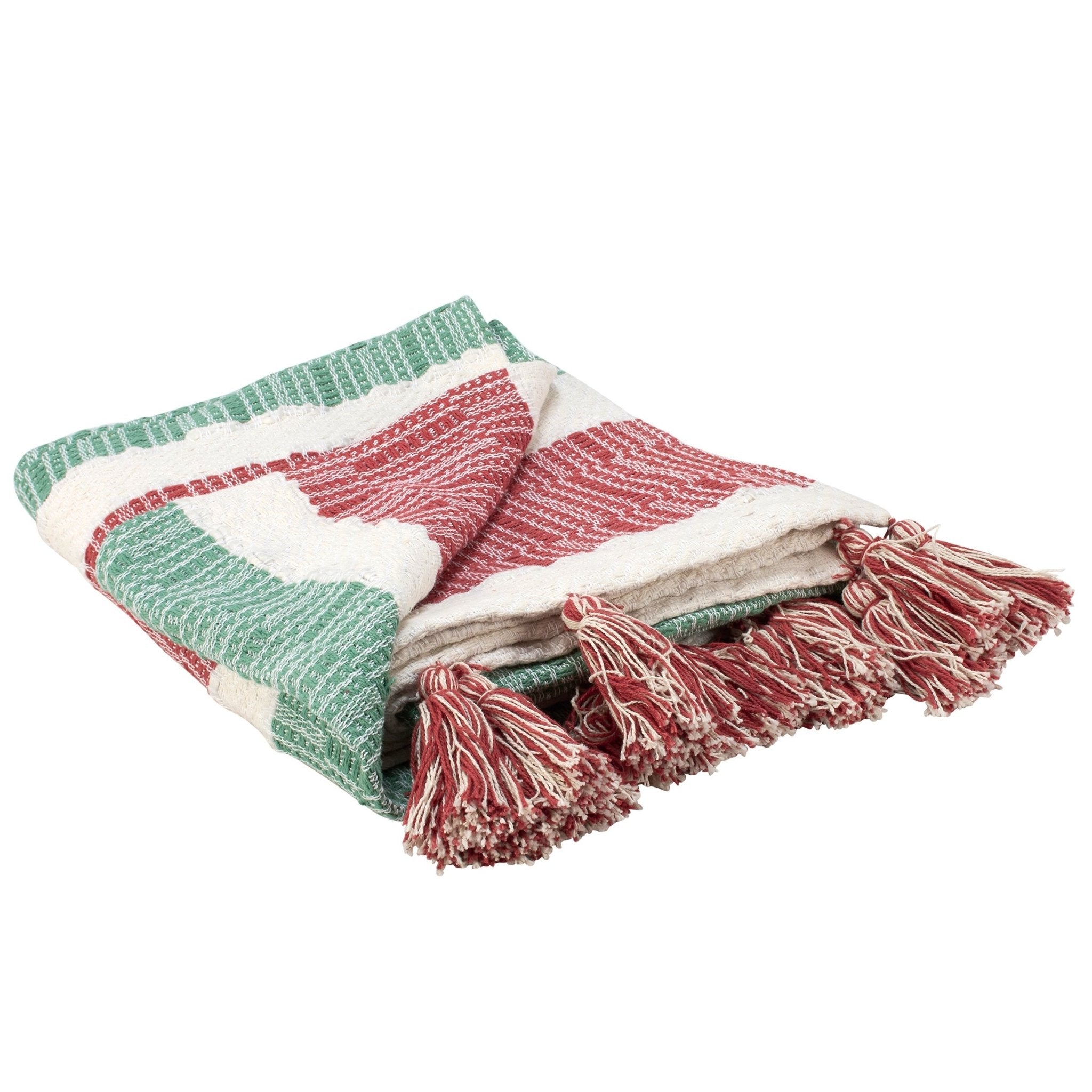 Holiday Stripe Throw - The Bronze Butterfly