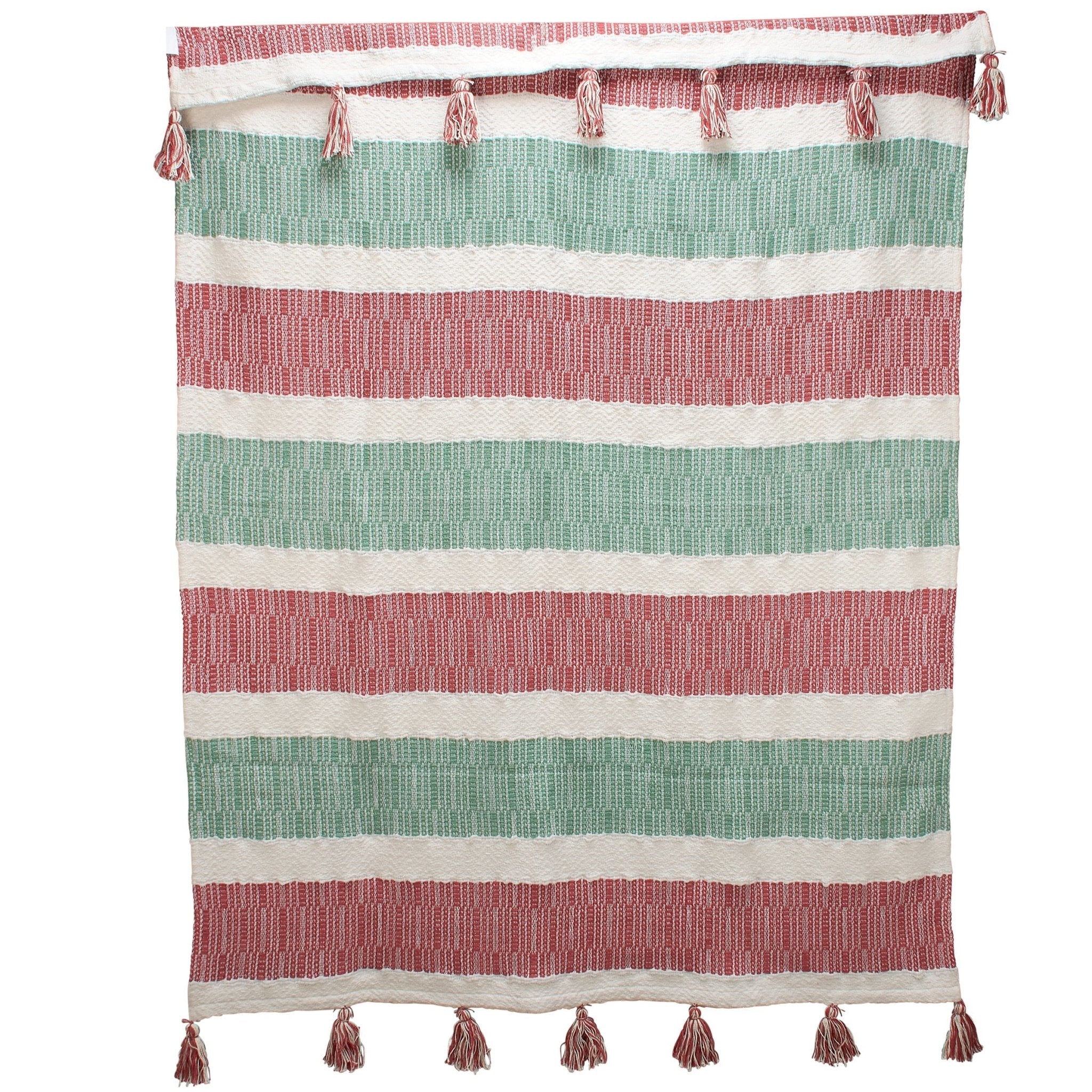 Holiday Stripe Throw - The Bronze Butterfly