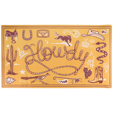 Howdy Western Accent Rug | Indoor Outdoor | 34x20 - The Bronze Butterfly