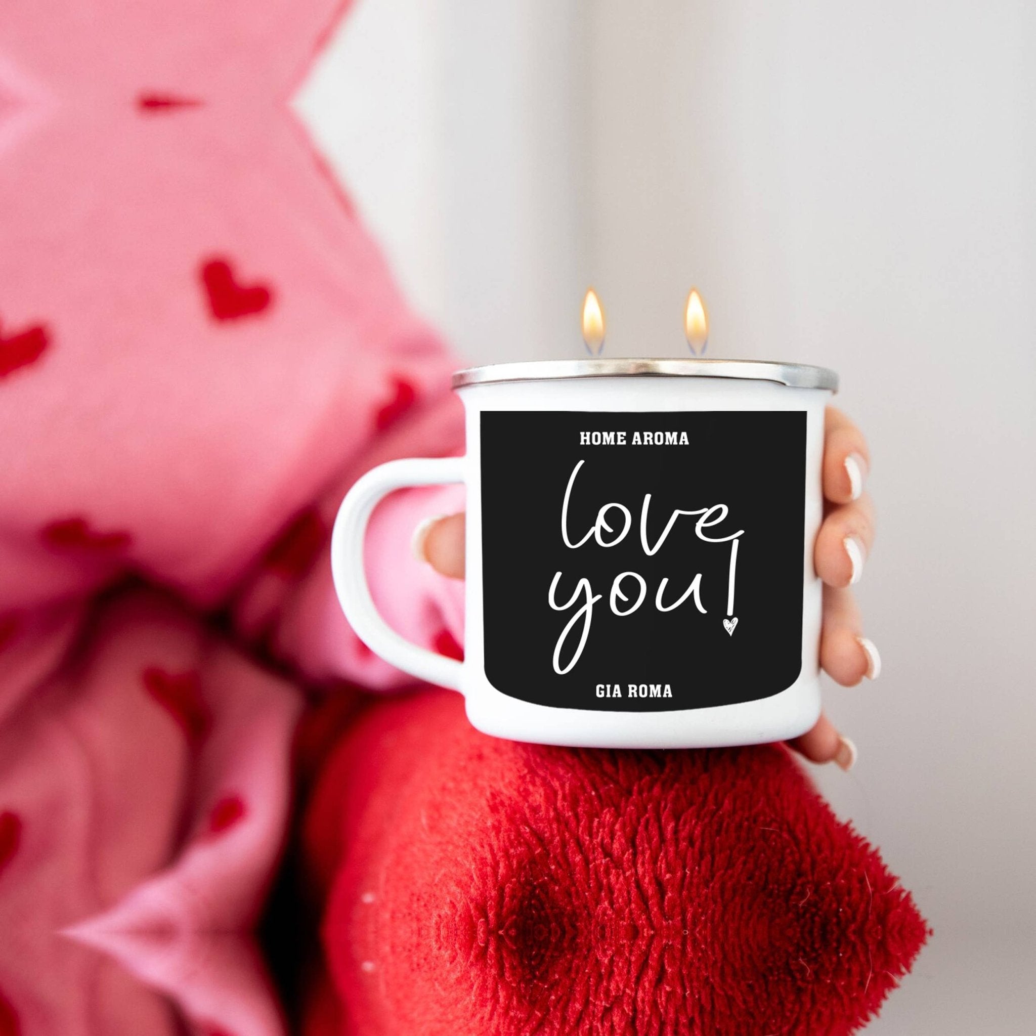I Love You Candle Mug - The Bronze Butterfly
