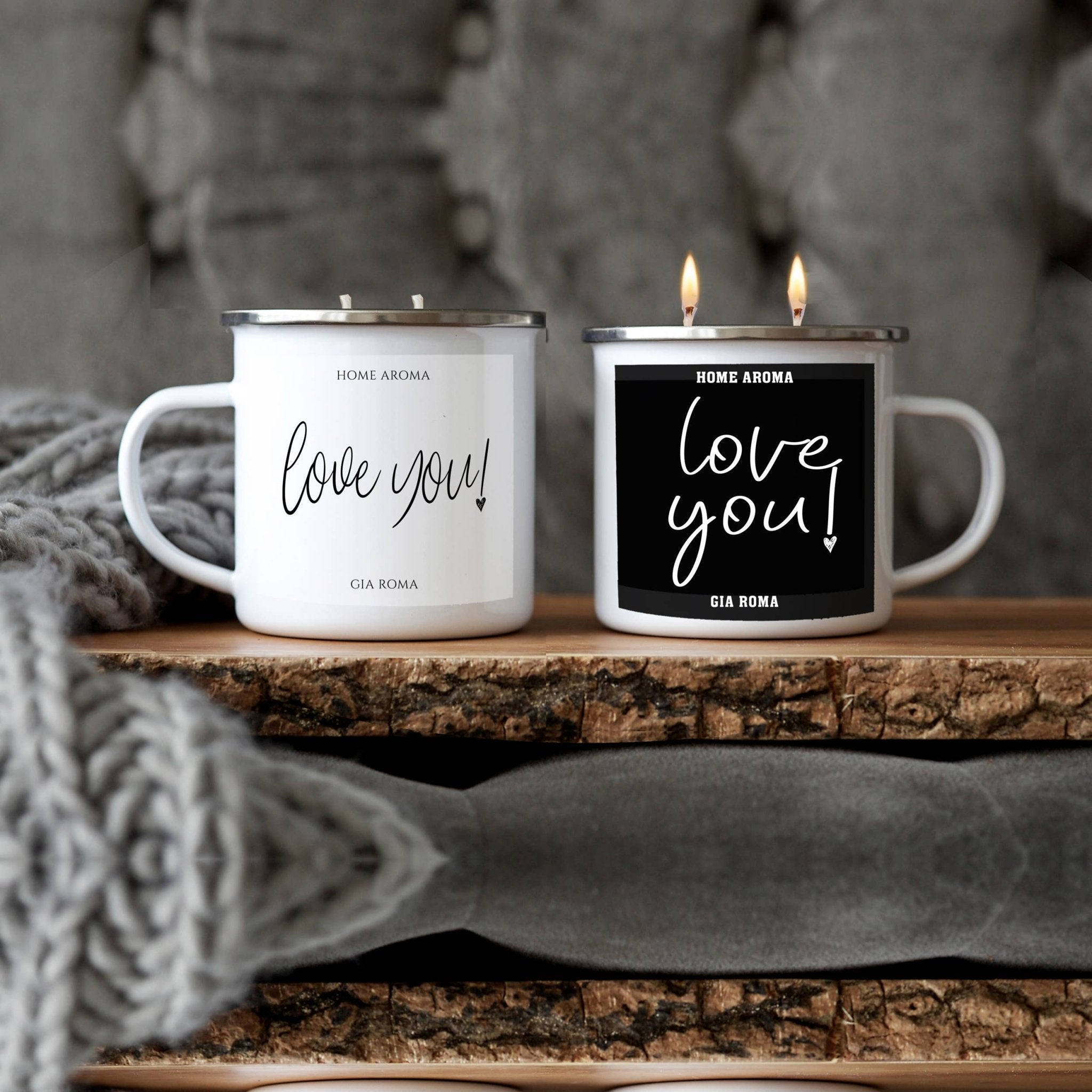 I Love You Candle Mug - The Bronze Butterfly