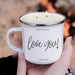 I Love You Candle Mug - The Bronze Butterfly