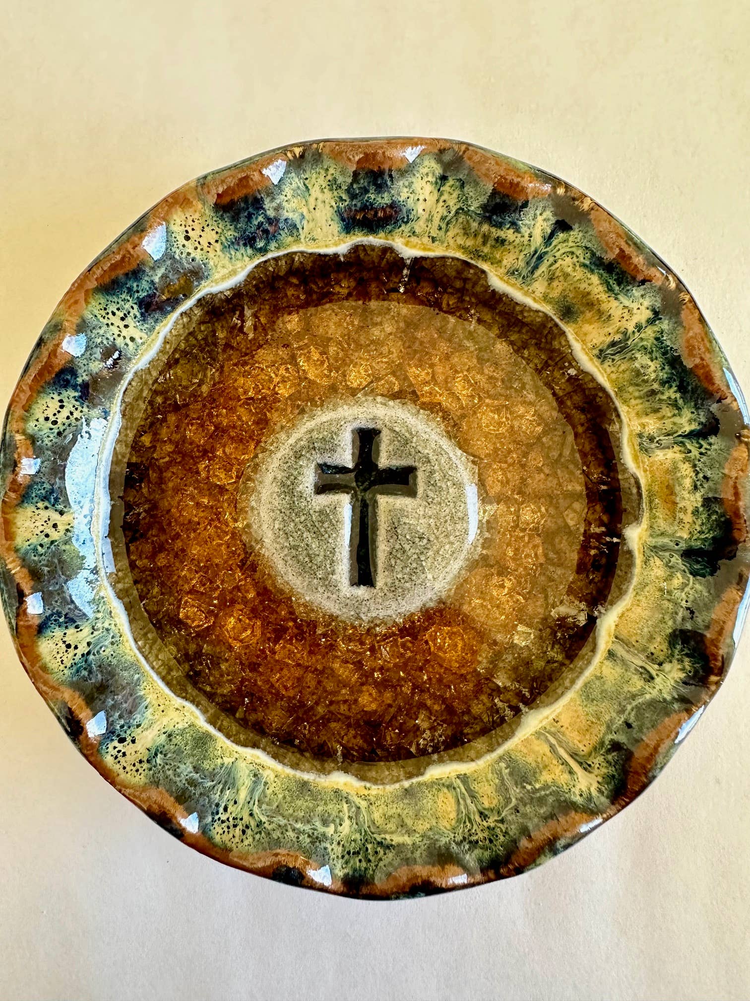 Icon Dish Cross - The Bronze Butterfly