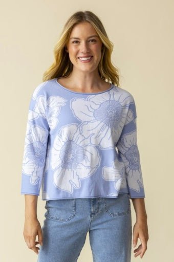 In Bloom Cotton Jacquard Sweater by Habitat - The Bronze Butterfly