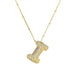 Initial CZ Balloon Bubble 18K Gold Necklace - The Bronze Butterfly