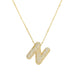 Initial CZ Balloon Bubble 18K Gold Necklace - The Bronze Butterfly