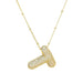 Initial CZ Balloon Bubble 18K Gold Necklace - The Bronze Butterfly