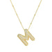 Initial CZ Balloon Bubble 18K Gold Necklace - The Bronze Butterfly