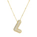 Initial CZ Balloon Bubble 18K Gold Necklace - The Bronze Butterfly