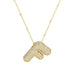 Initial CZ Balloon Bubble 18K Gold Necklace - The Bronze Butterfly