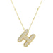 Initial CZ Balloon Bubble 18K Gold Necklace - The Bronze Butterfly
