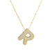Initial CZ Balloon Bubble 18K Gold Necklace - The Bronze Butterfly