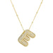 Initial CZ Balloon Bubble 18K Gold Necklace - The Bronze Butterfly