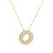 Initial CZ Balloon Bubble 18K Gold Necklace - The Bronze Butterfly