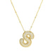 Initial CZ Balloon Bubble 18K Gold Necklace - The Bronze Butterfly
