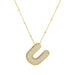 Initial CZ Balloon Bubble 18K Gold Necklace - The Bronze Butterfly