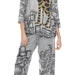 Inoah Scrawls Grey Knit Pant - The Bronze Butterfly