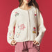 Ivory Holiday Embroidered Duster Cardigan - The Bronze Butterfly