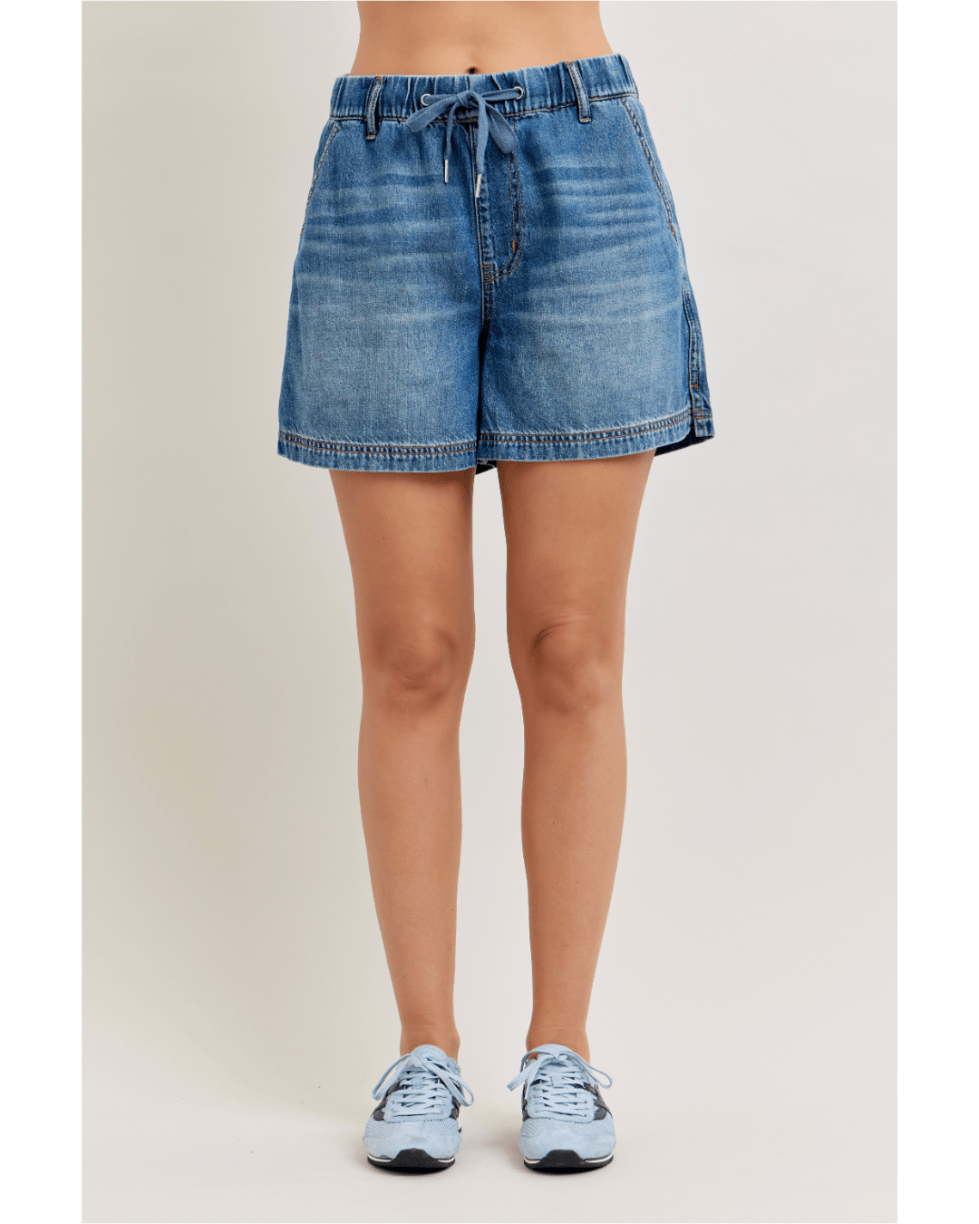 Judy Blue Featherweight Baggy Shorts | High Waist | The Bronze Butterfly - The Bronze Butterfly