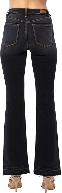 Judy Blue High Waist Released Hem Slim Bootcut Jeans Plus Size - The Bronze Butterfly