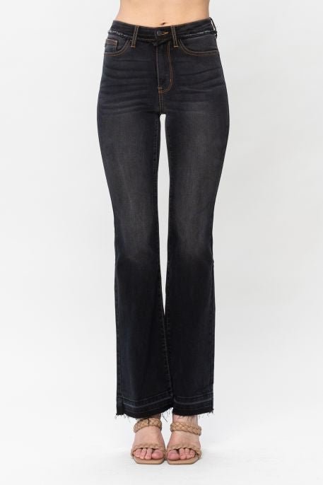 Judy Blue High Waist Released Hem Slim Bootcut Jeans Plus Size - The Bronze Butterfly