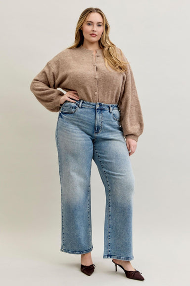 Judy Blue High Waist Wilhemina Light Vintage Wash Plus Size - The Bronze Butterfly