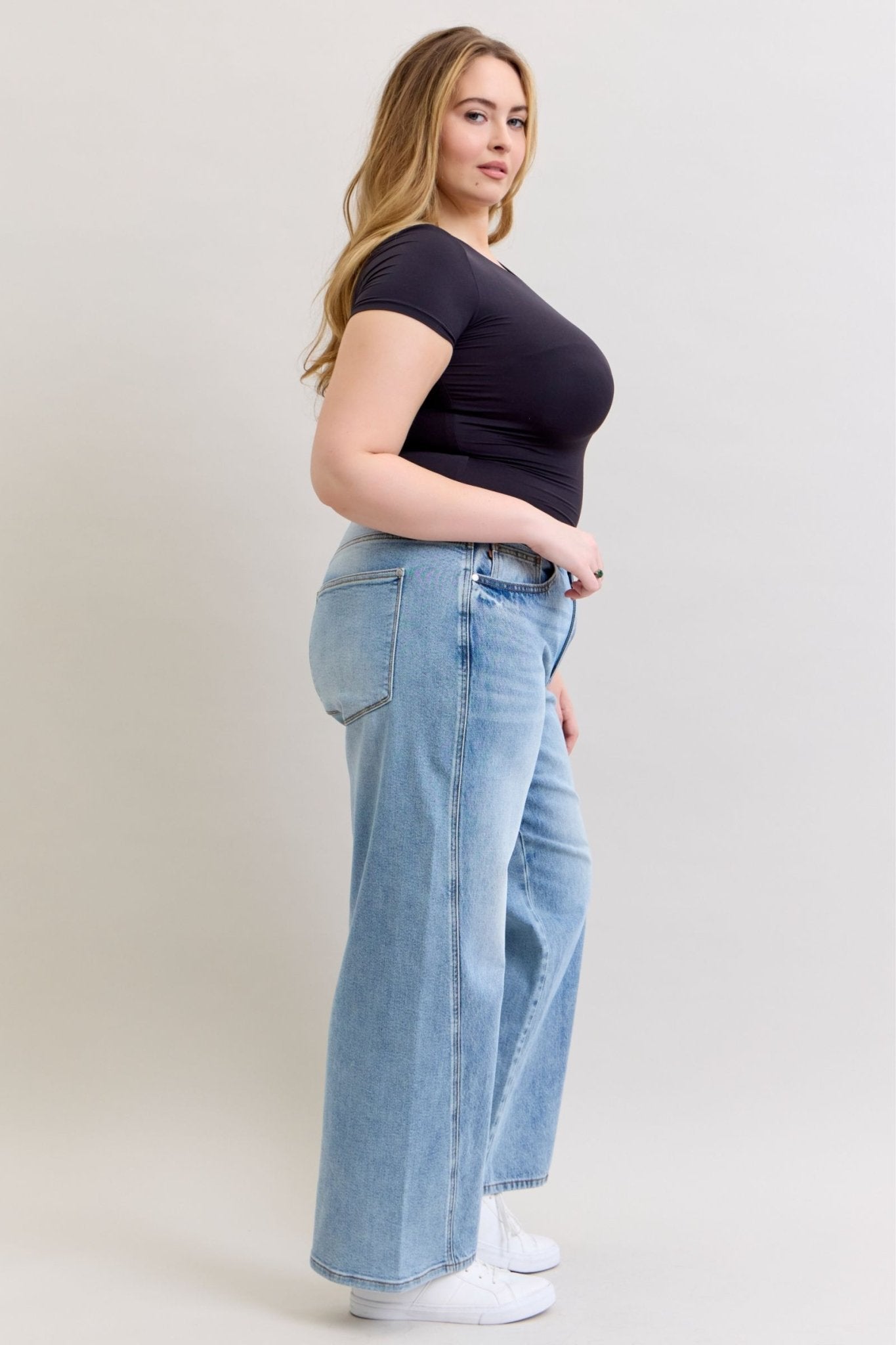 Judy Blue High Waist Wilhemina Rigid Magic Twisted Side Seam Plus Size - The Bronze Butterfly