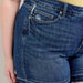 Judy Blue HW Tummy Control Fray Hem Short Plus Size - The Bronze Butterfly