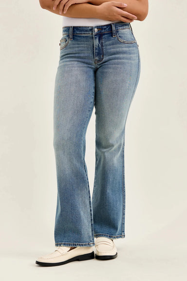 Judy Blue Low Rise Bootcut Jeans | Genie Blue Wash | The Bronze Butterfly - The Bronze Butterfly