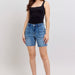 Judy Blue Mid Rise Bermudas w/ Back Flap Pockets - Regular & Plus Size - The Bronze Butterfly