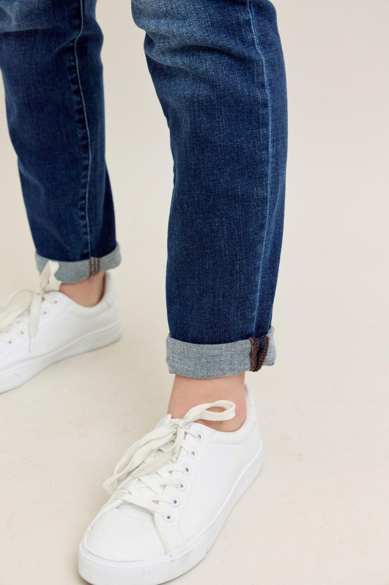 Judy Blue Mid Rise Cuffed Slim Fit - The Bronze Butterfly