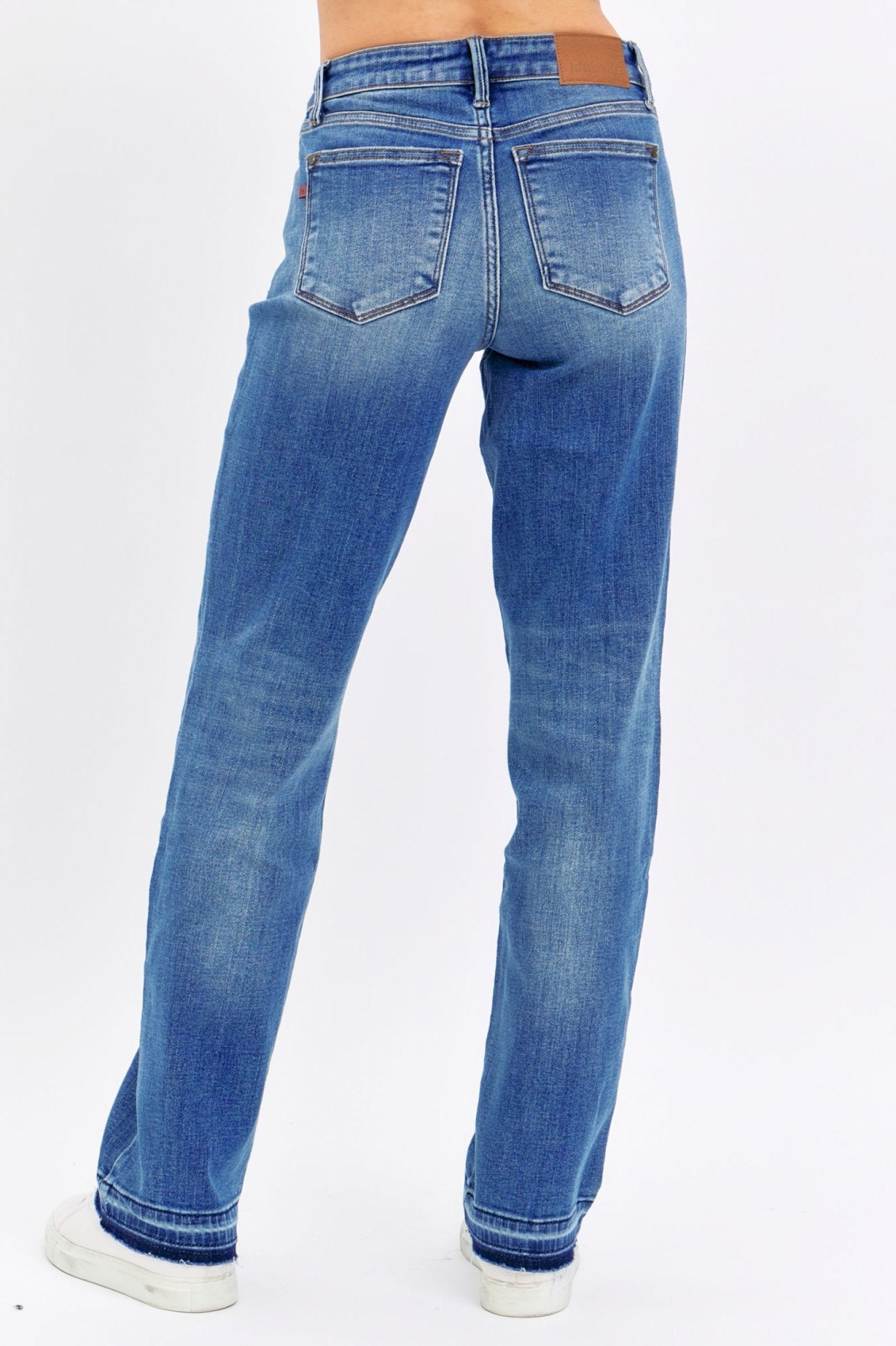 Judy Blue Mid Rise Dad jean with Release Hem - The Bronze Butterfly