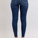 Judy Blue Mid Rise Western Embroidery Detail Skinny Jeans - The Bronze Butterfly