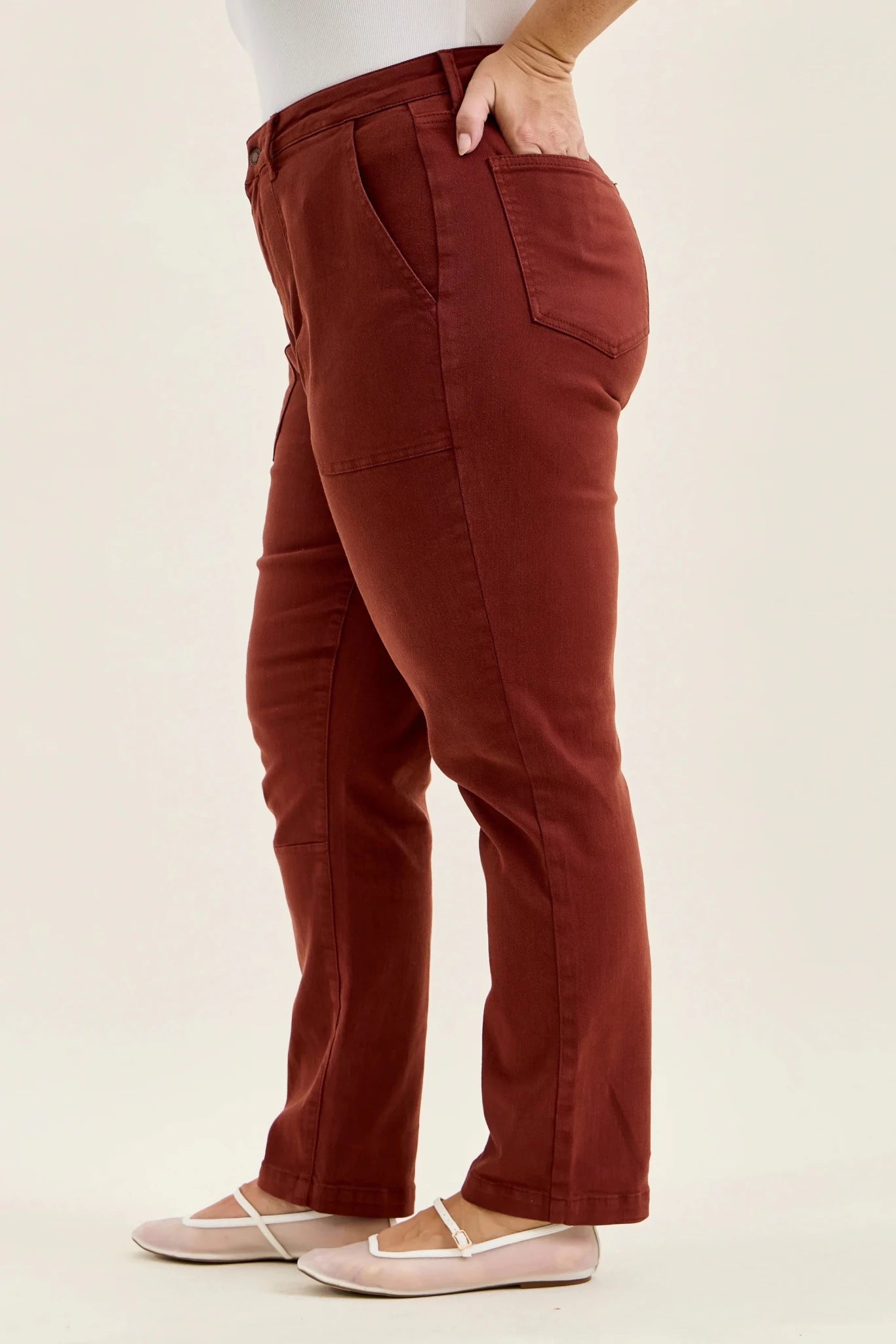 Judy Blue Plus Size Pumpkin Spice High-Waist Weekender Jeans - The Bronze Butterfly