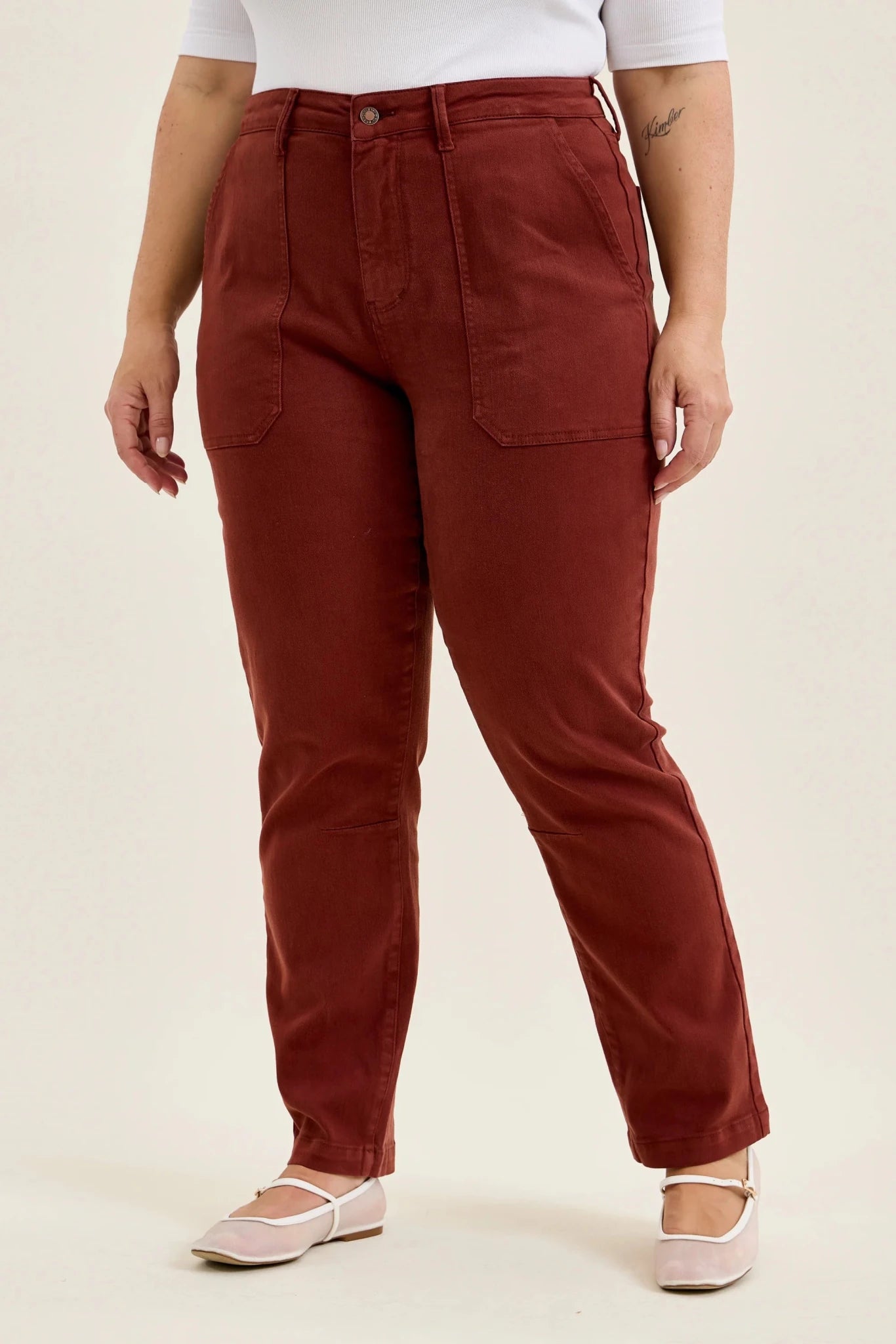 Judy Blue Plus Size Pumpkin Spice High-Waist Weekender Jeans - The Bronze Butterfly
