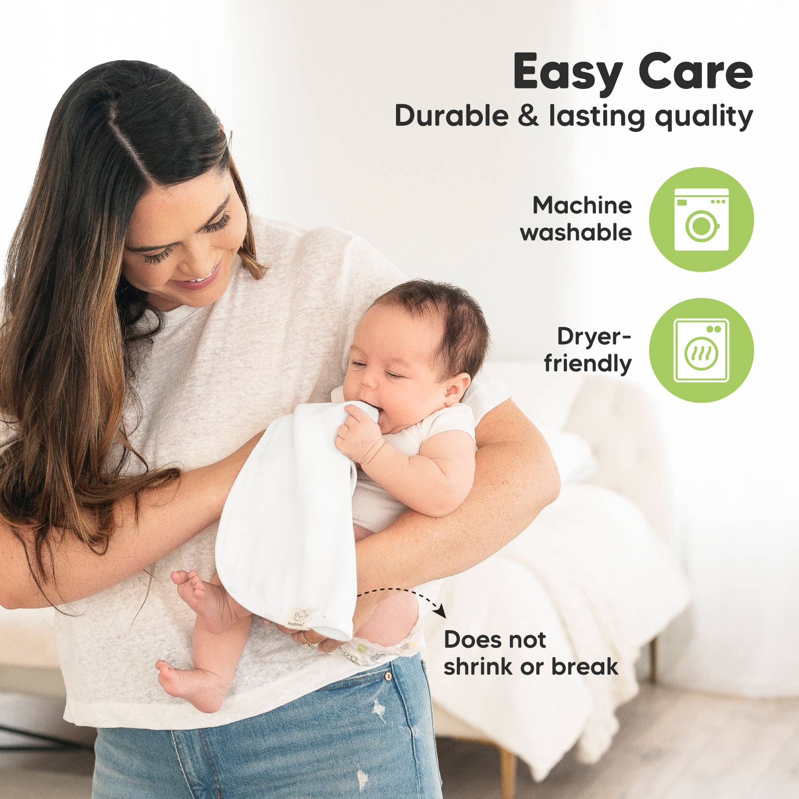 KeaBabies 5 - Pack Softe Burp Cloths - The Bronze Butterfly