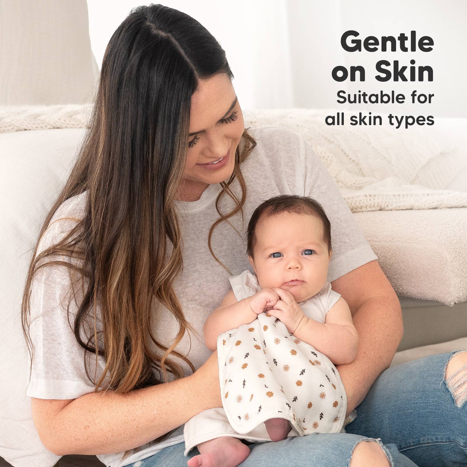 KeaBabies 5 - Pack Softe Burp Cloths - The Bronze Butterfly