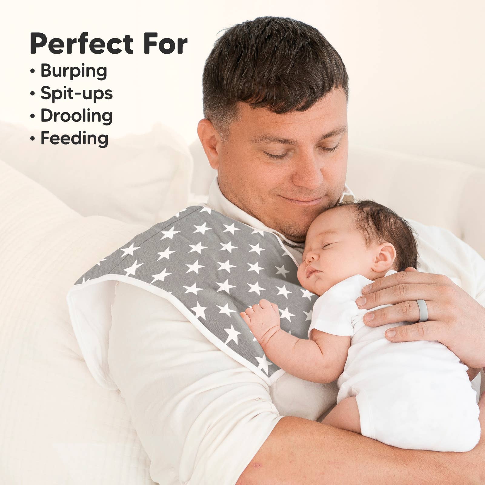 KeaBabies 5 - Pack Urban Burp Cloths - The Bronze Butterfly