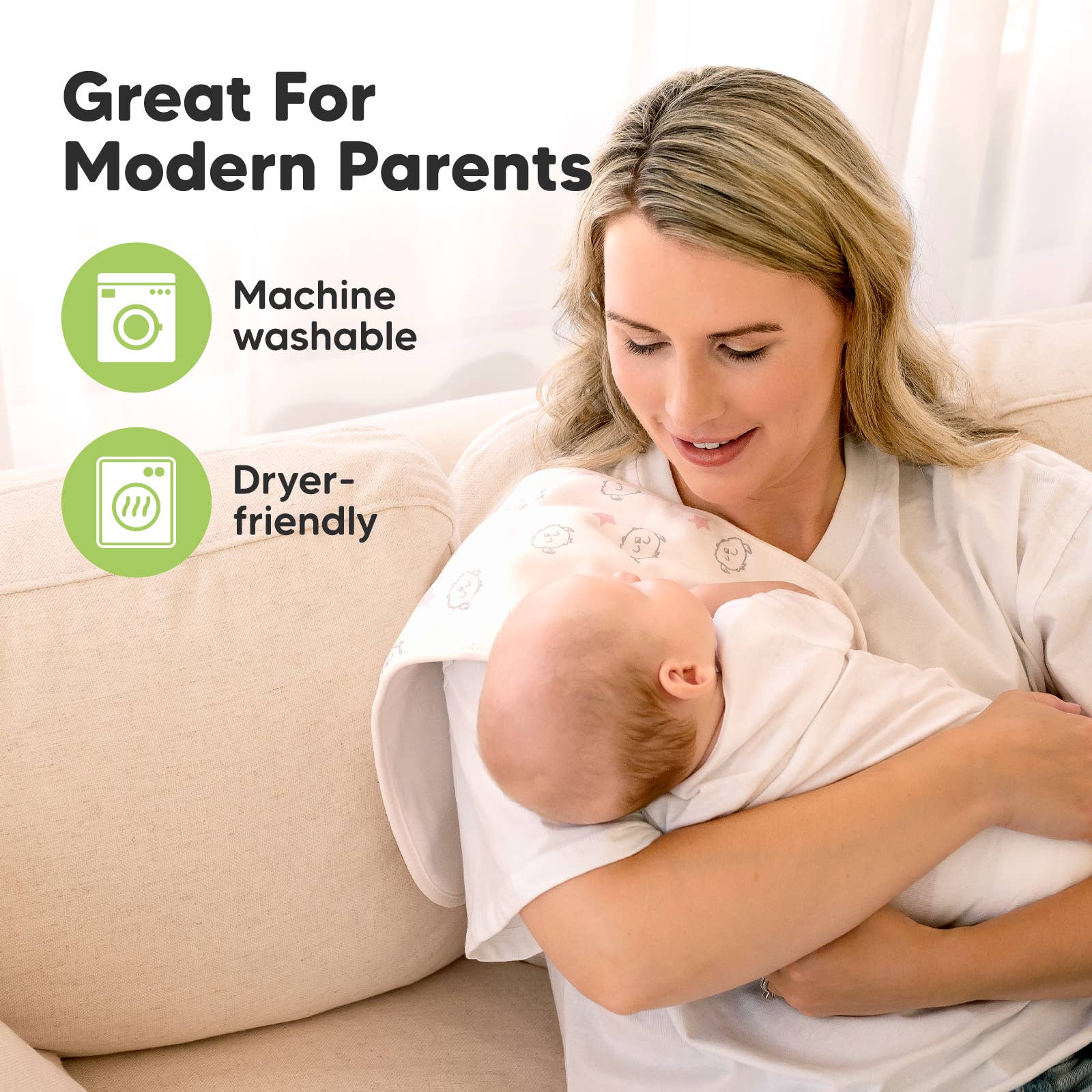 KeaBabies 5 - Pack Urban Burp Cloths - The Bronze Butterfly