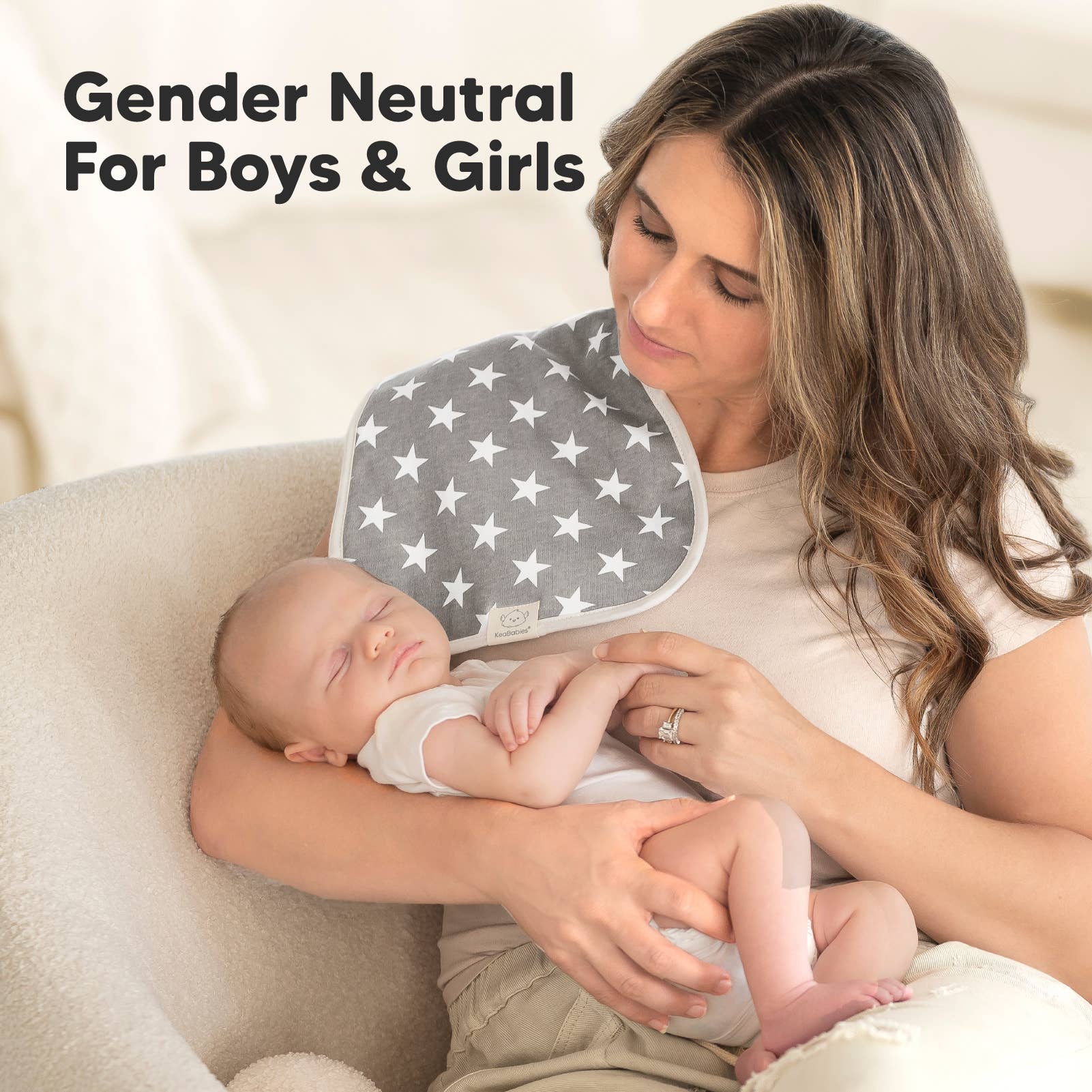 KeaBabies 5 - Pack Urban Burp Cloths - The Bronze Butterfly