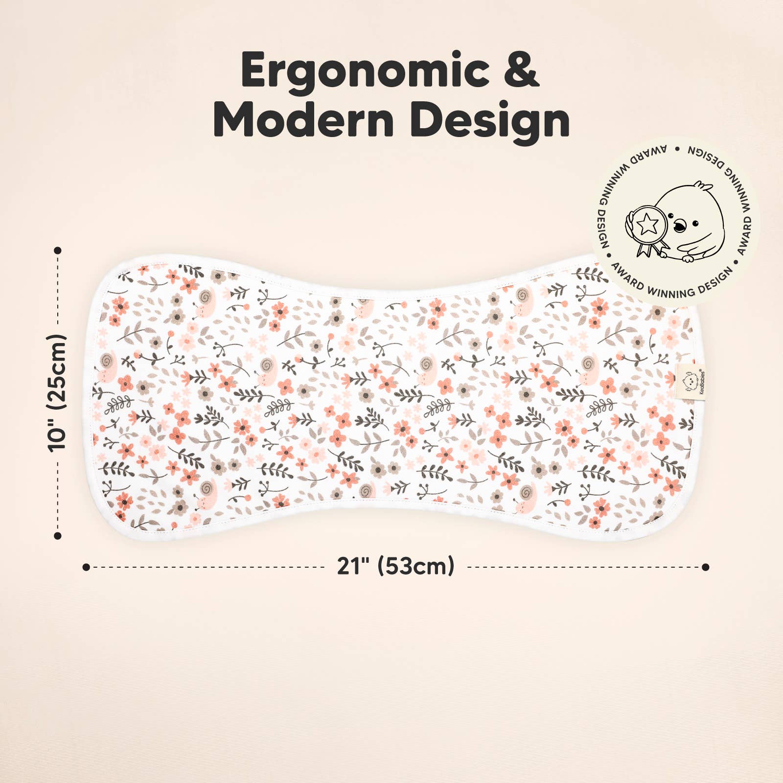 KeaBabies 5 - Pack Urban Burp Cloths - The Bronze Butterfly