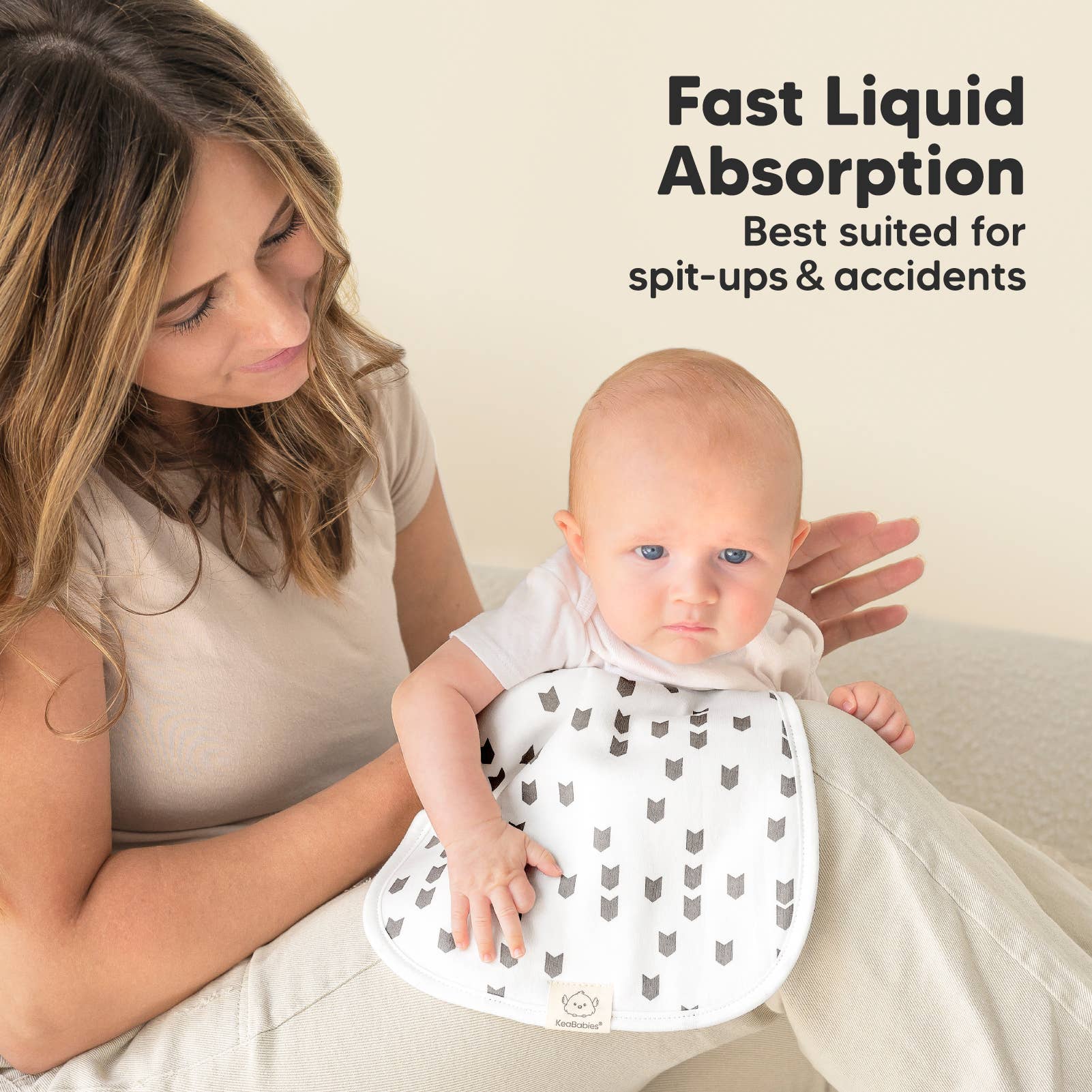 KeaBabies 5 - Pack Urban Burp Cloths - The Bronze Butterfly