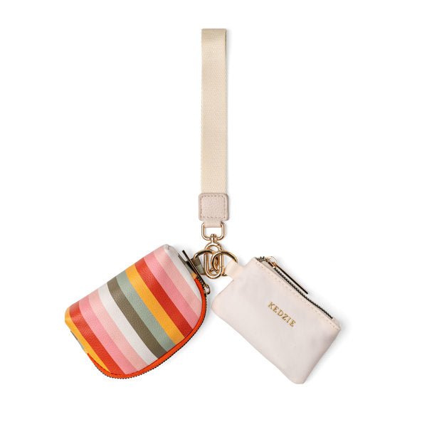 Kedzie Tandem Wristlet Set | Vegan Leather & Nylon - The Bronze Butterfly