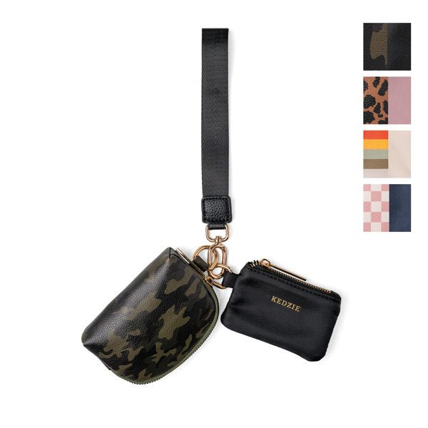 Kedzie Tandem Wristlet Set | Vegan Leather & Nylon - The Bronze Butterfly