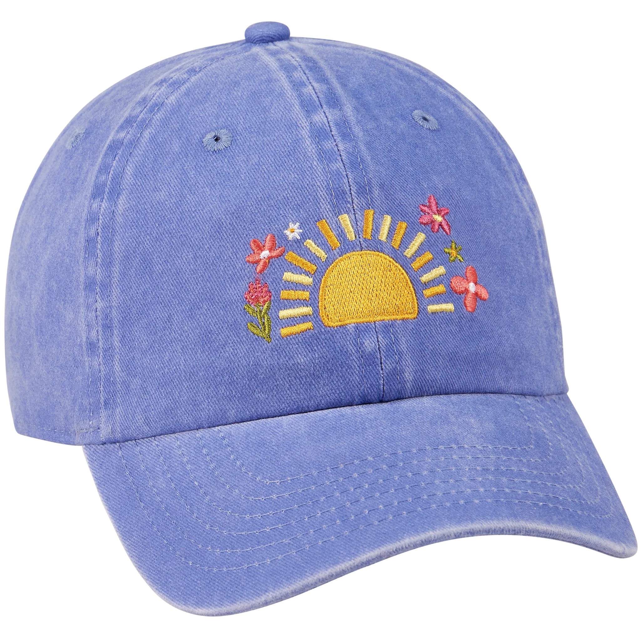Keep Going Embroidered Baseball Cap | Stonewashed Blue - The Bronze Butterfly