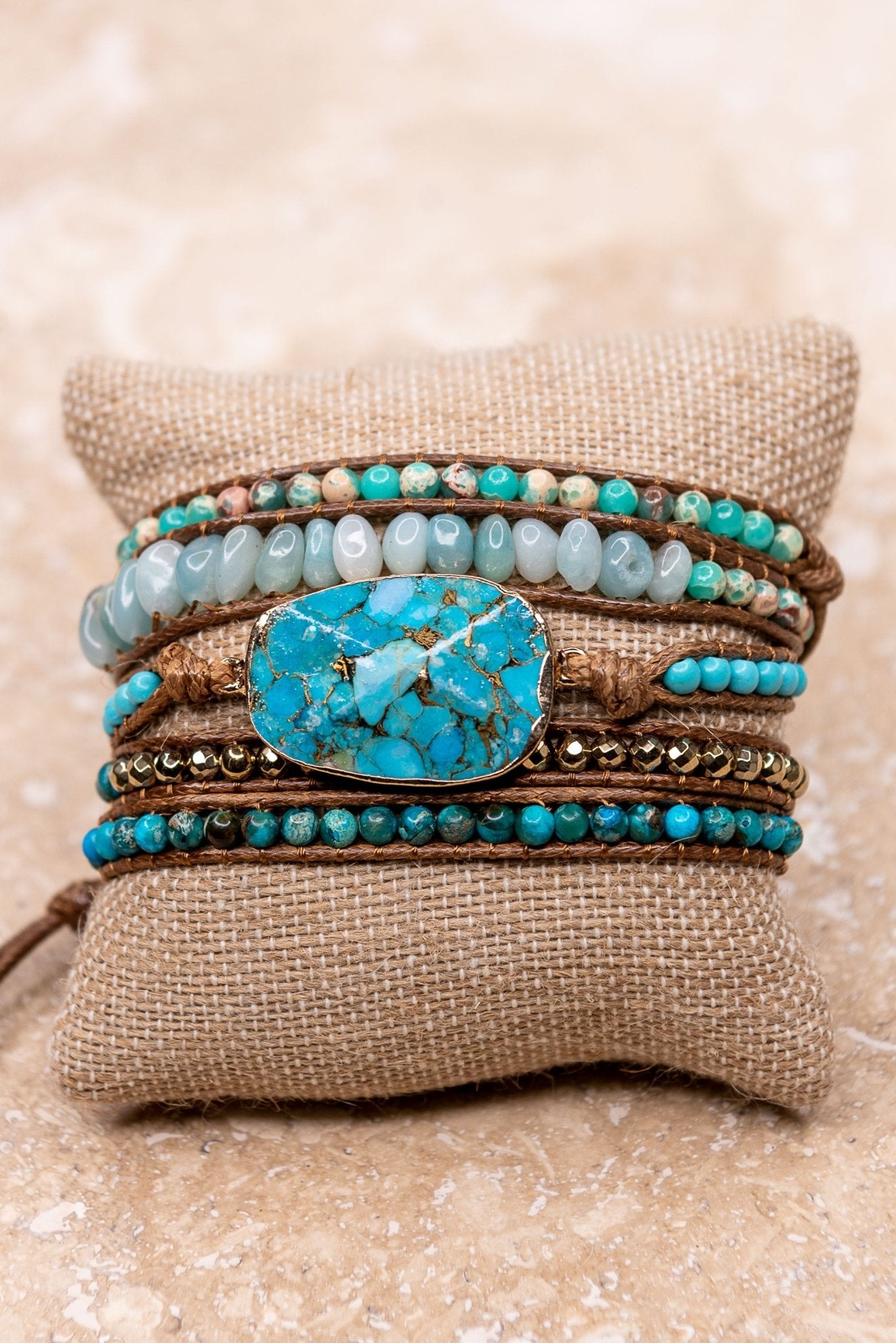 Kelly Leather Wrap Bracelet | Dylan Jewelry - The Bronze Butterfly