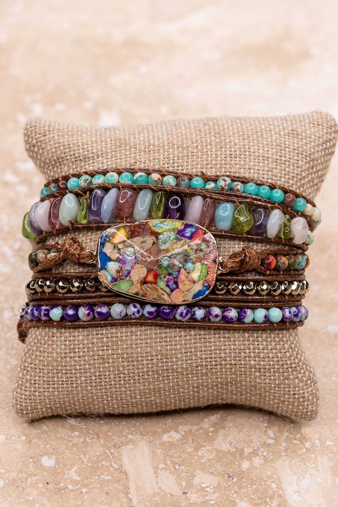 Kelly Leather Wrap Bracelet | Dylan Jewelry - The Bronze Butterfly