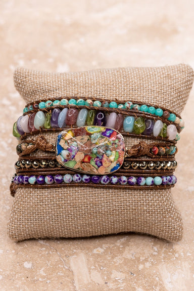 Kelly Leather Wrap Bracelet | Dylan Jewelry - The Bronze Butterfly