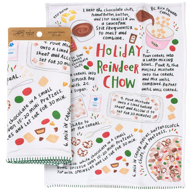 Kitchen Towel Holiday Reindeer Chow - The Bronze Butterfly